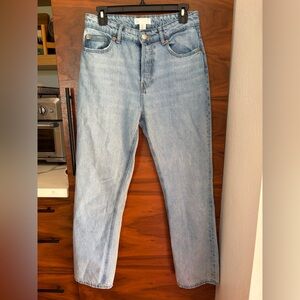 H&M Light Blue High-Rise Straight Jeans